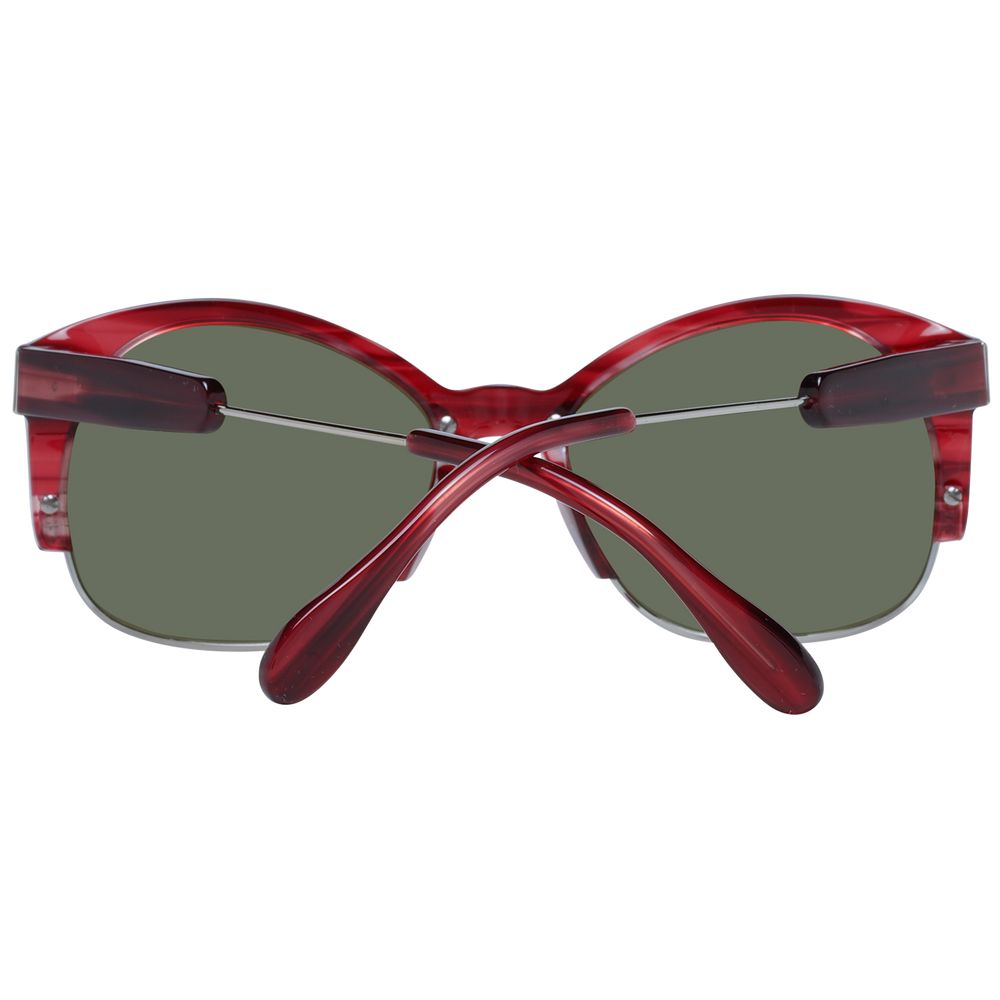 Serengeti Red Acetate & Metal Sunglasses