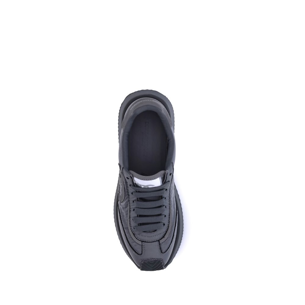 Dolce & Gabbana Black Fabric Low Top Sneakers