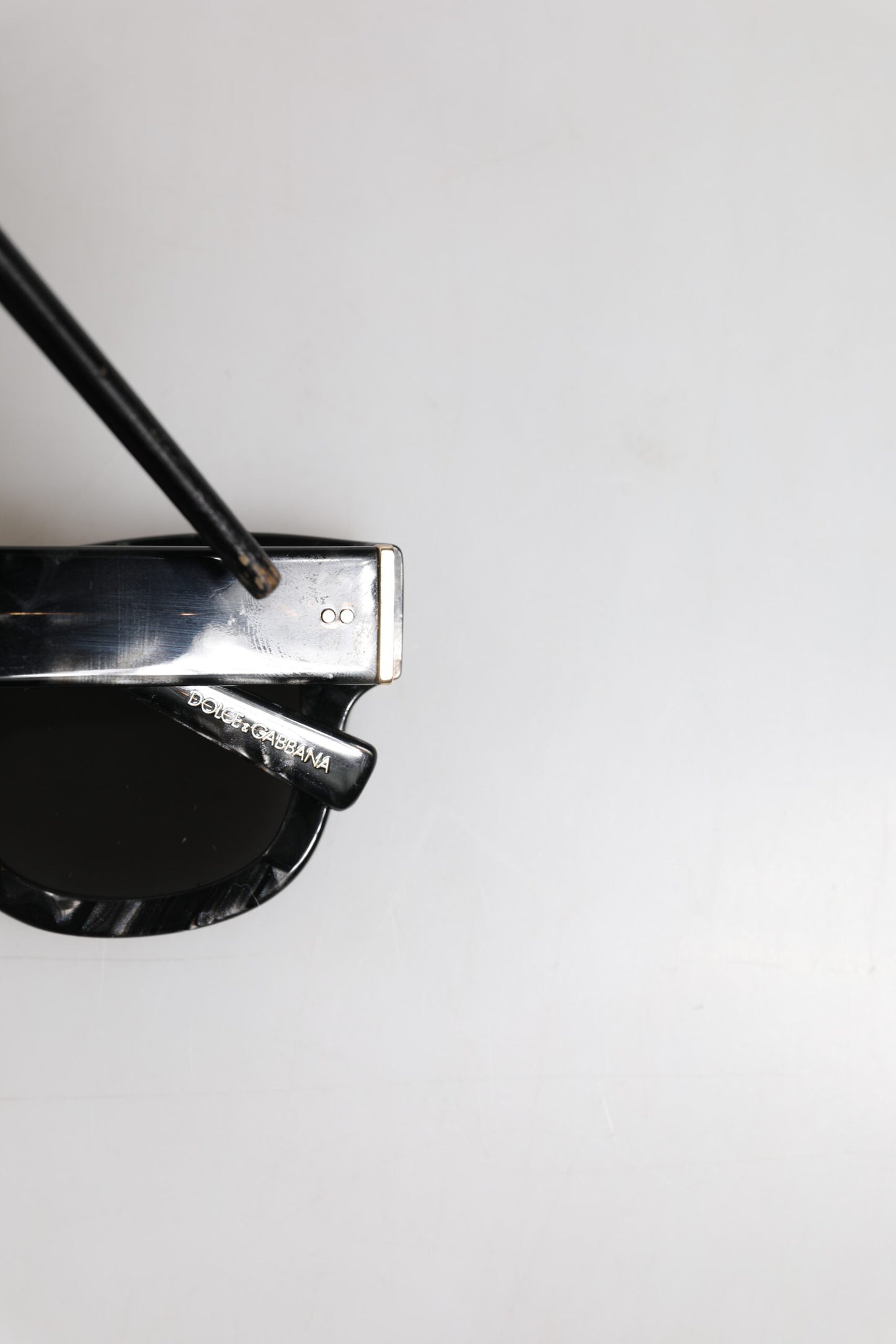 Dolce & Gabbana Pearl White Acetate Frame Domenico Shade Sunglasses