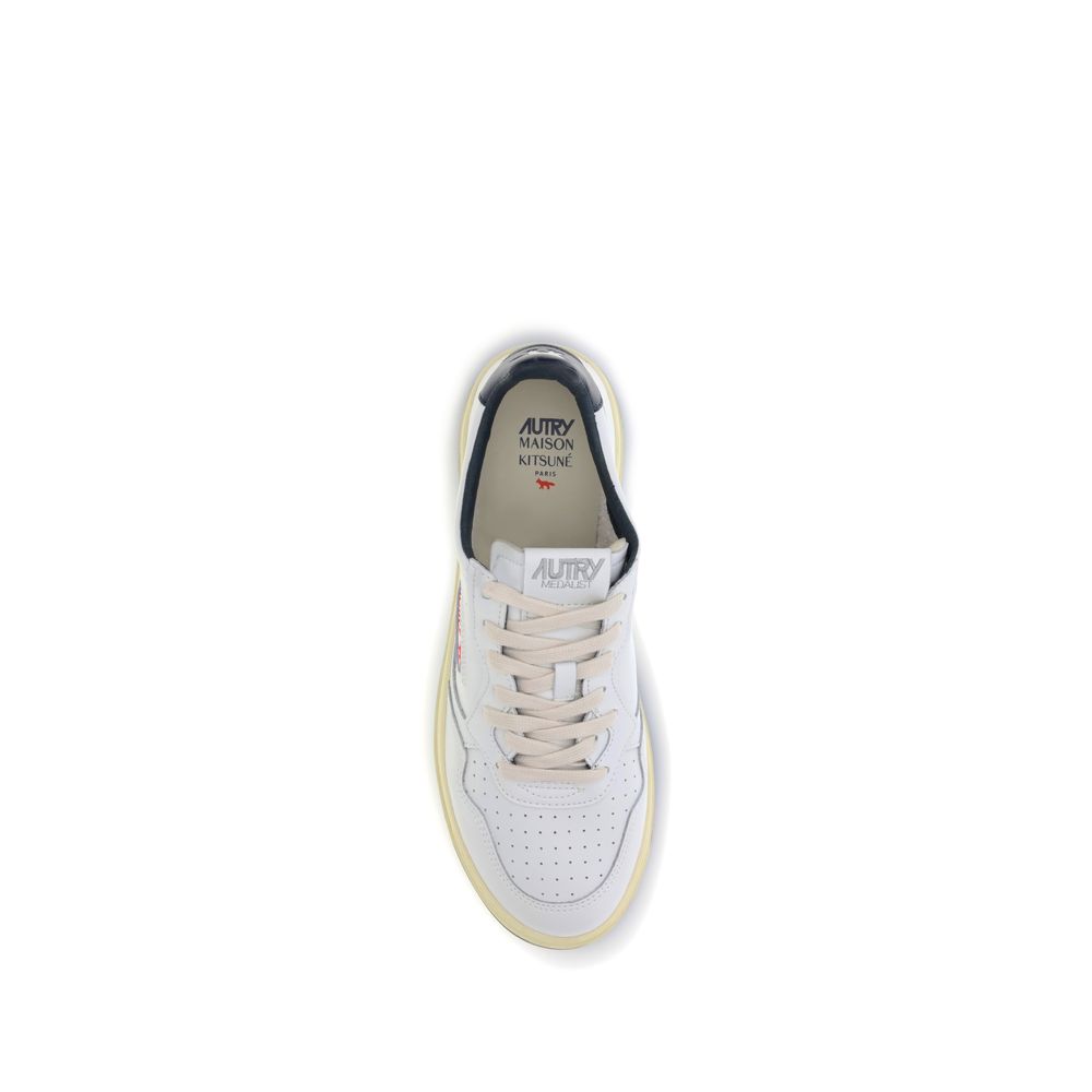 Autry White Leather Athletic Sneakers