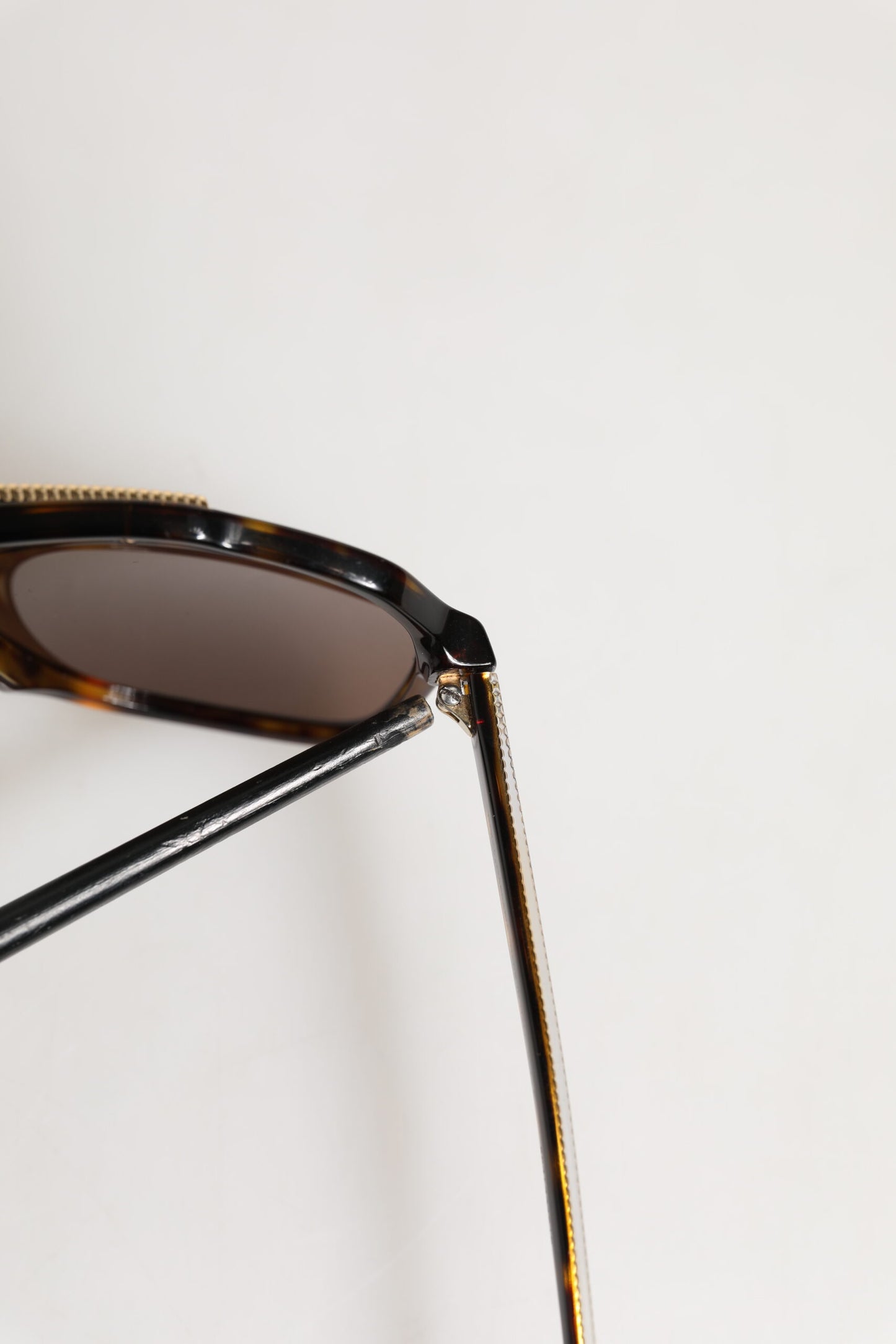 Dolce & Gabbana Dark Brown Tortoise Shell Pilot Frame Sunglasses