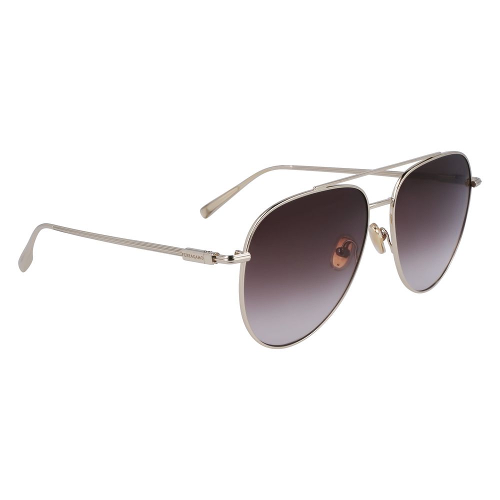 Ferragamo Gold Metal Sunglasses
