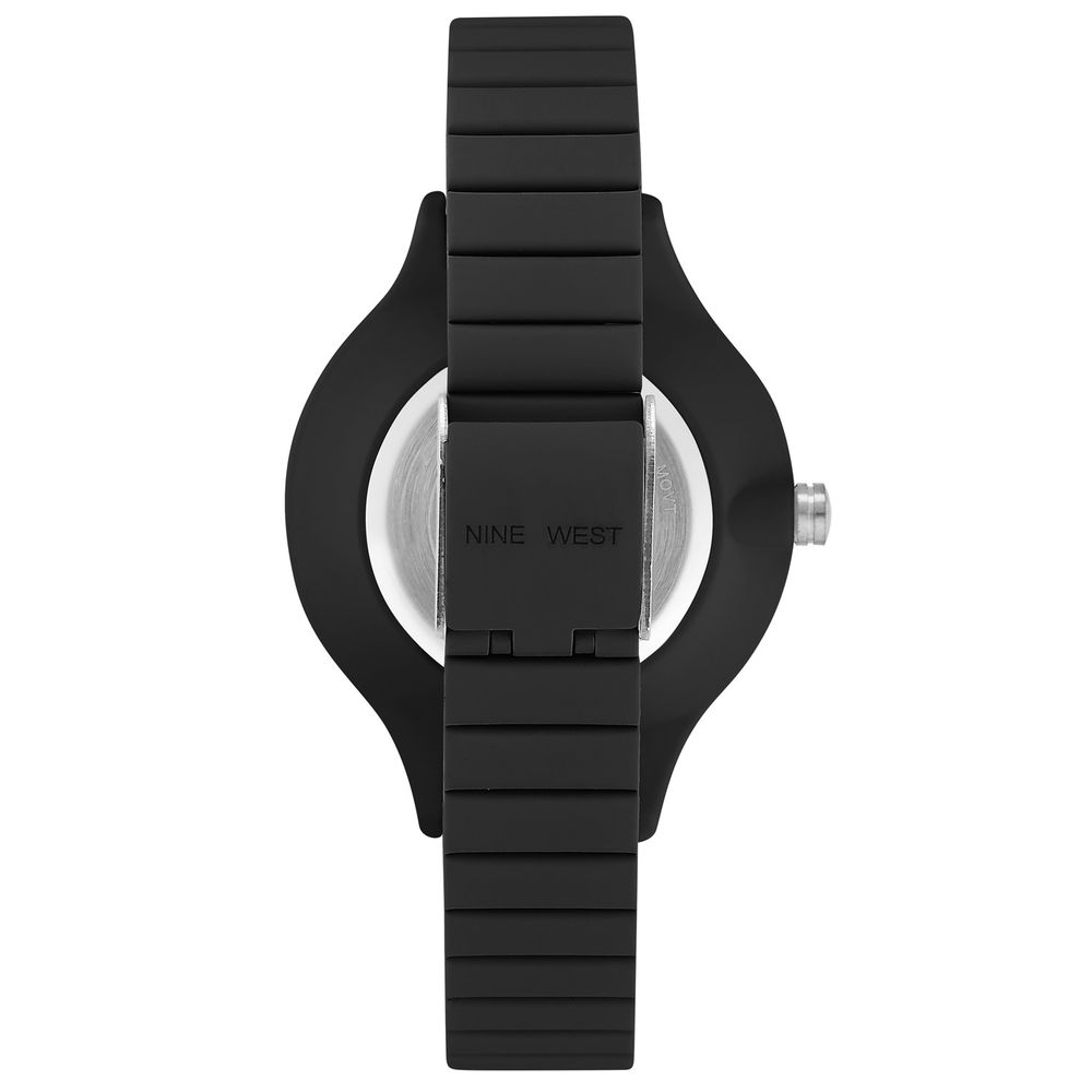 Nine West Black Plastic Dress Watch