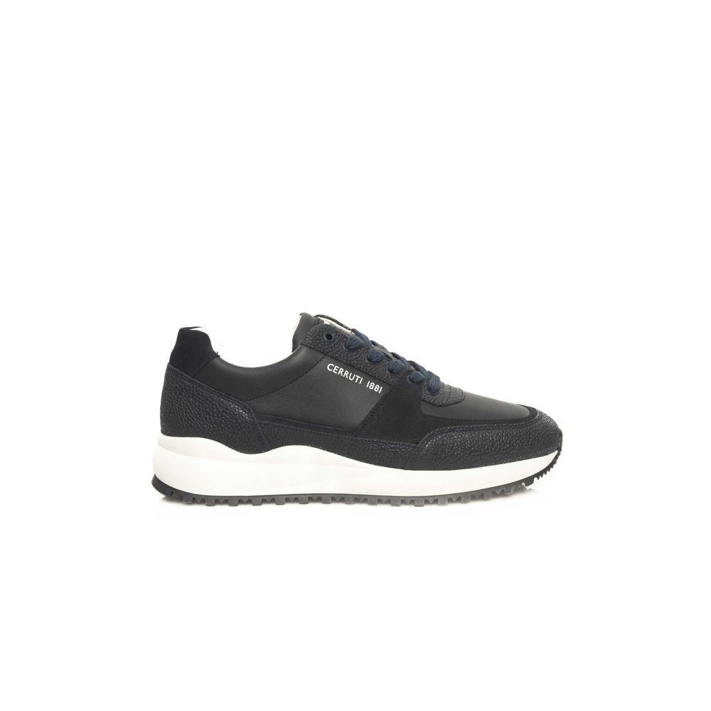 Cerruti 1881 Blue Cowhide Men Sneaker