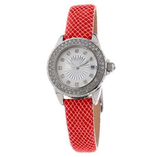 Folli Follie Red Leather Dress Watch