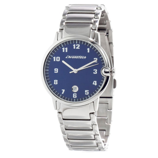 Chronotech Silver Stainless Steel Dress Watch
