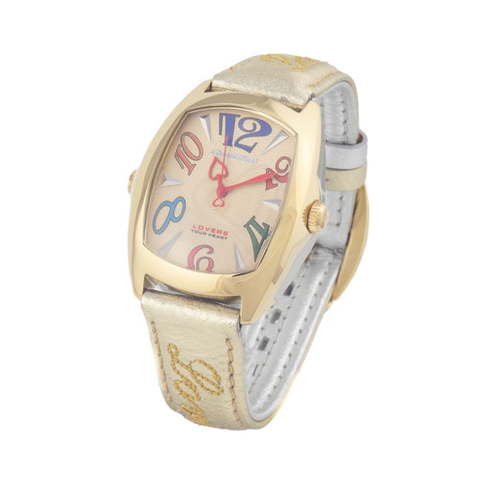 Chronotech Silver Leather Dress Watch