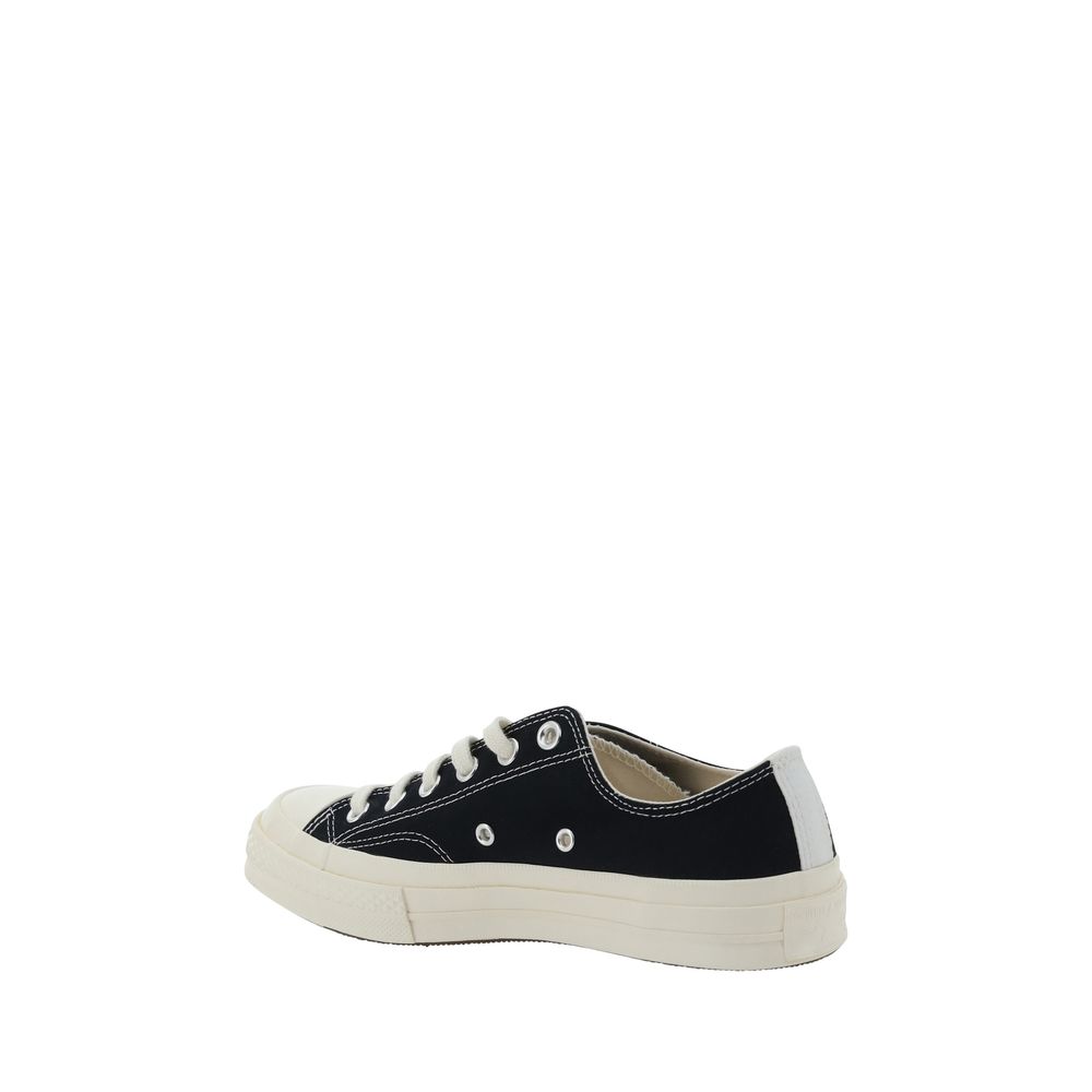 Comme Des Garçons Play x Converse Black Rubber Low Top Sneakers