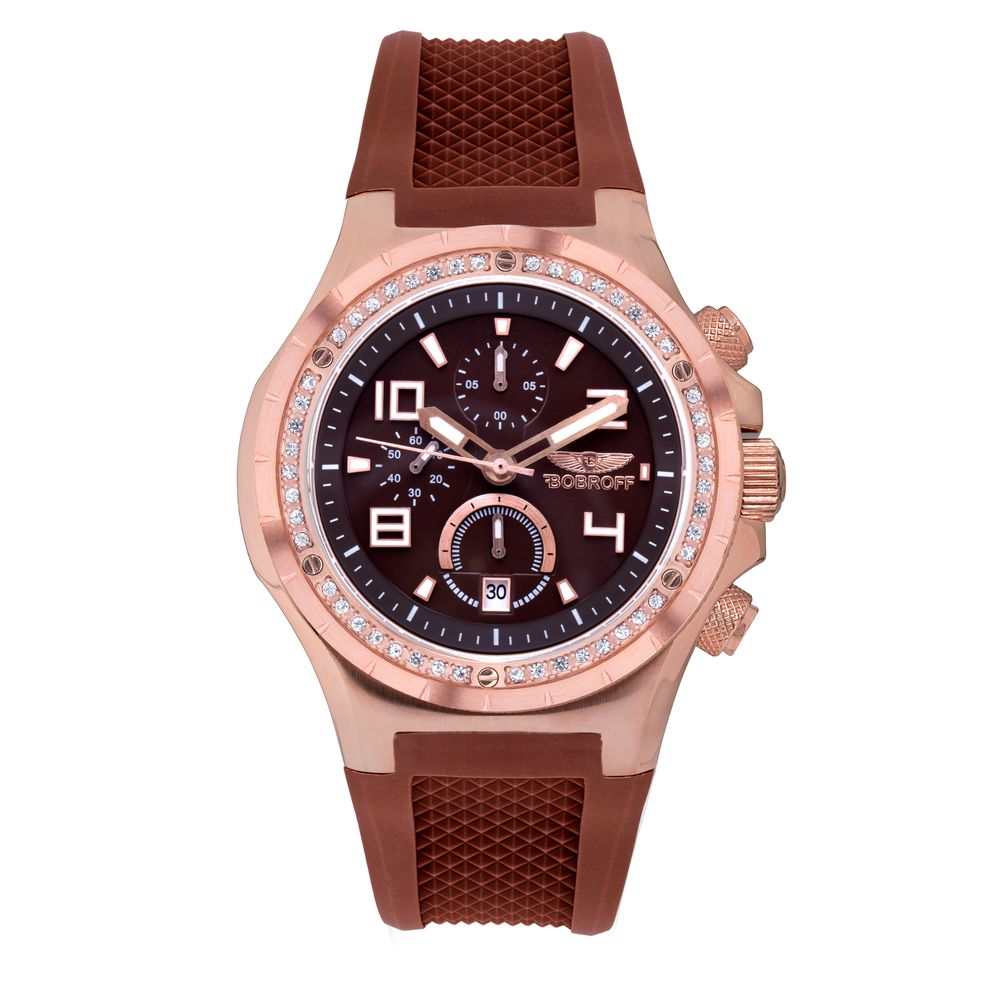 Bobroff Brown Rubber Dress Watch