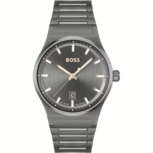Hugo Boss Gray Stainless Steel Dress Watch