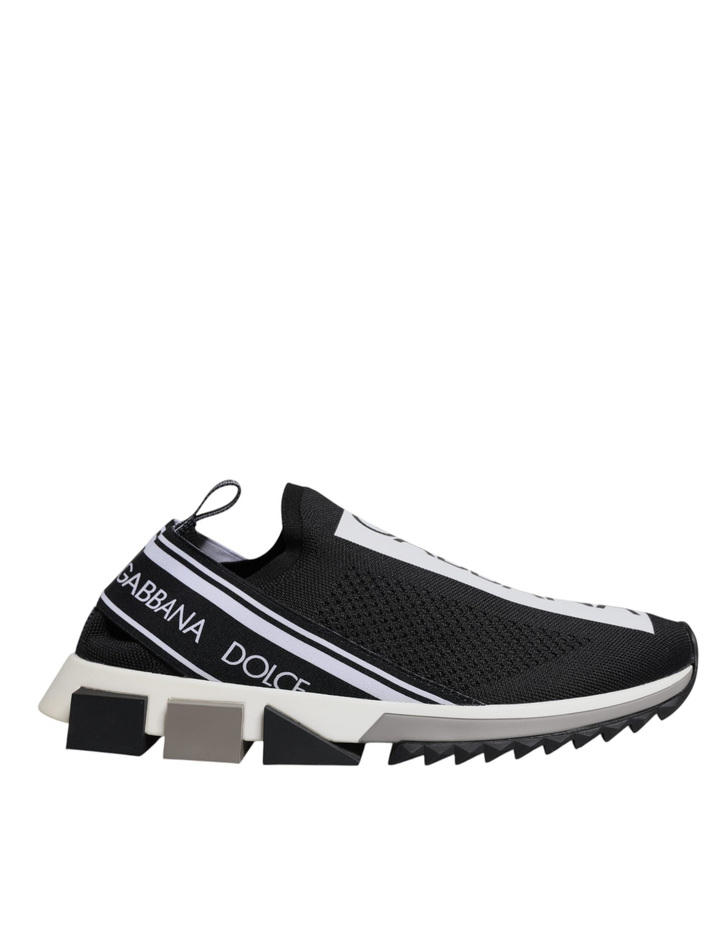 Dolce & Gabbana Black White Slip On Sorrento Sneakers Shoes