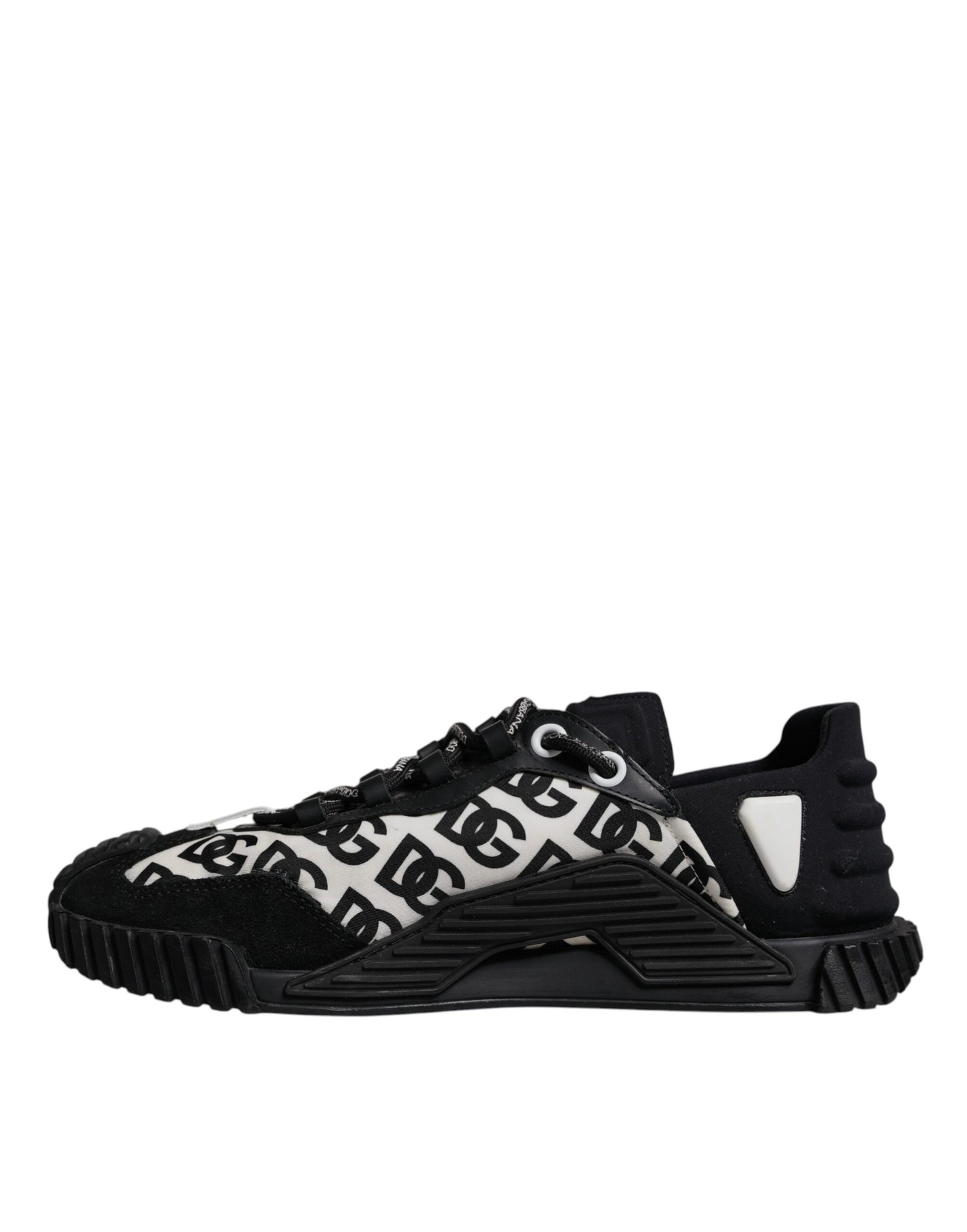 Dolce & Gabbana Black Logo Lace Up Low Top NS1 Sneakers Shoes