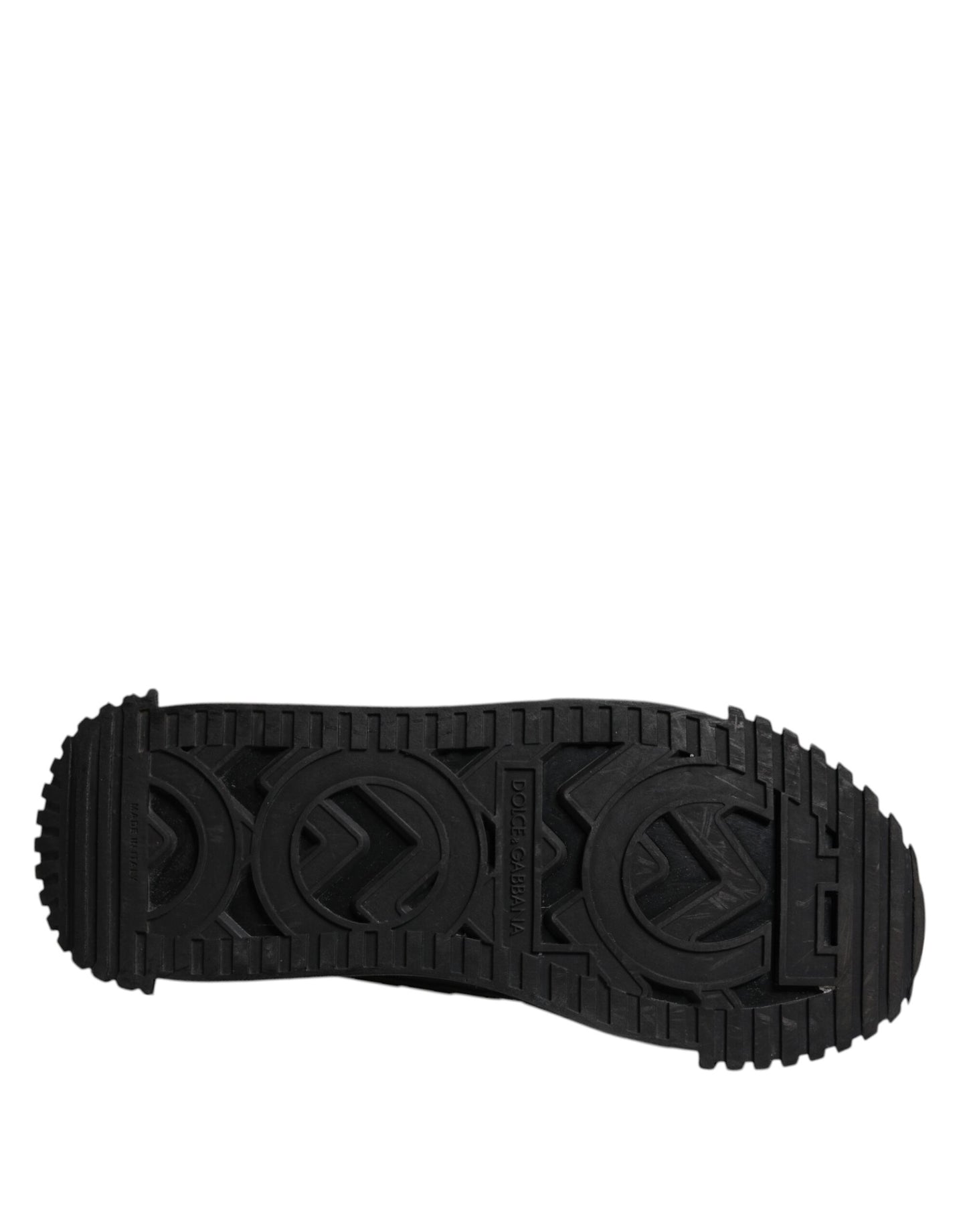 Dolce & Gabbana Black Logo Lace Up Low Top NS1 Sneakers Shoes