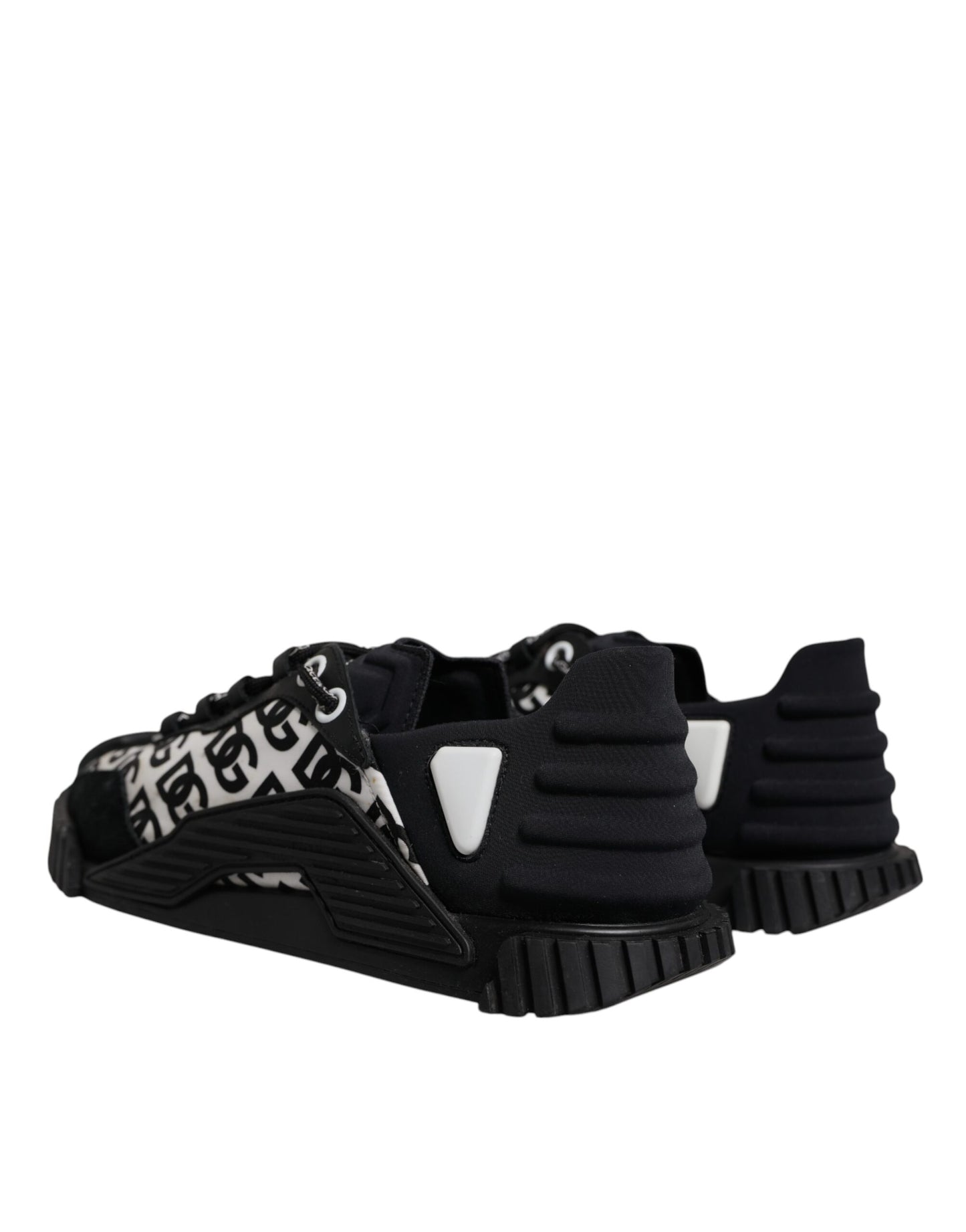 Dolce & Gabbana Black Logo Lace Up Low Top NS1 Sneakers Shoes