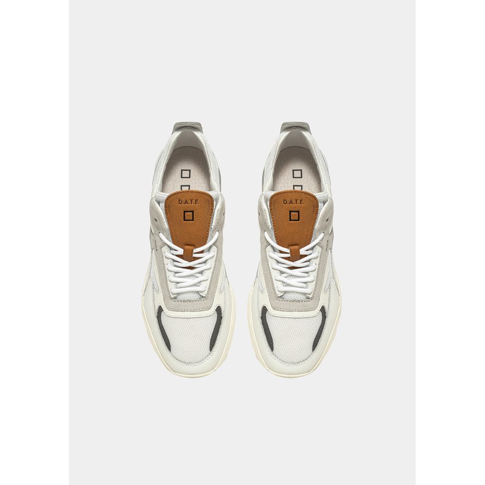 D.A.T.E White Leather Sneaker