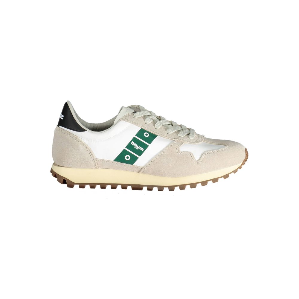 Blauer White Polyester Sneaker
