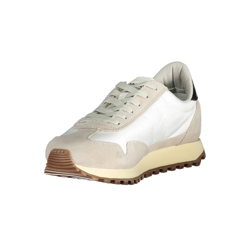 Blauer White Polyester Sneaker