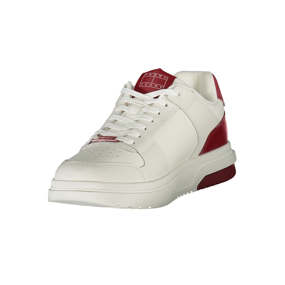 Tommy Hilfiger Red Leather Men Sneaker