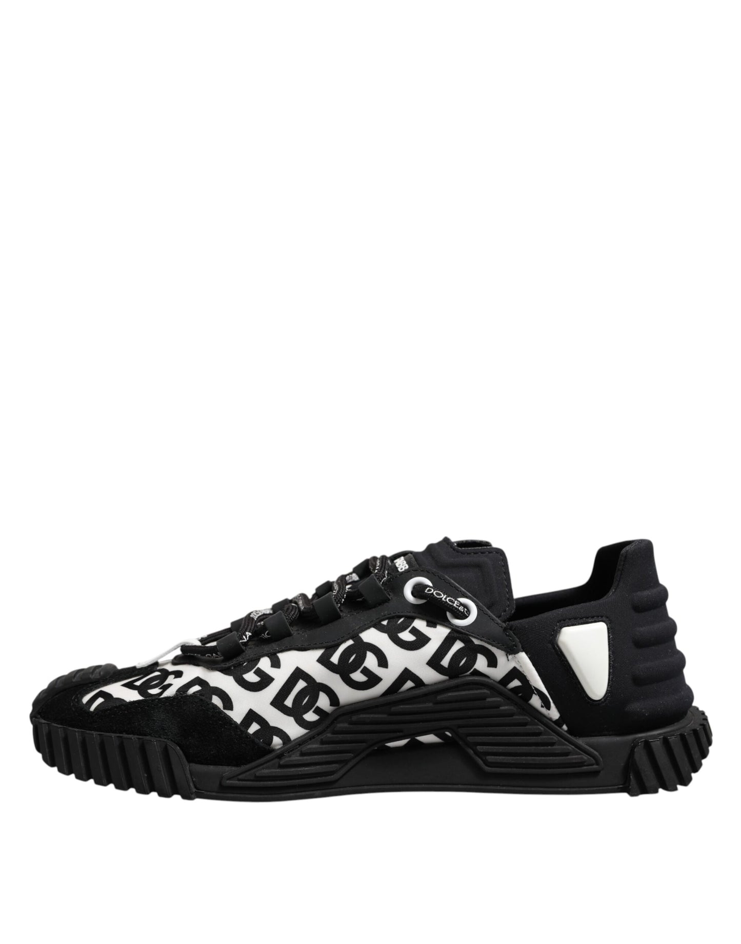 Dolce & Gabbana Black Logo Lace Up Low Top NS1 Sneakers Shoes