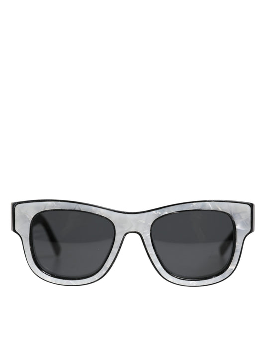 Dolce & Gabbana Pearl White Acetate Frame Domenico Shade Sunglasses