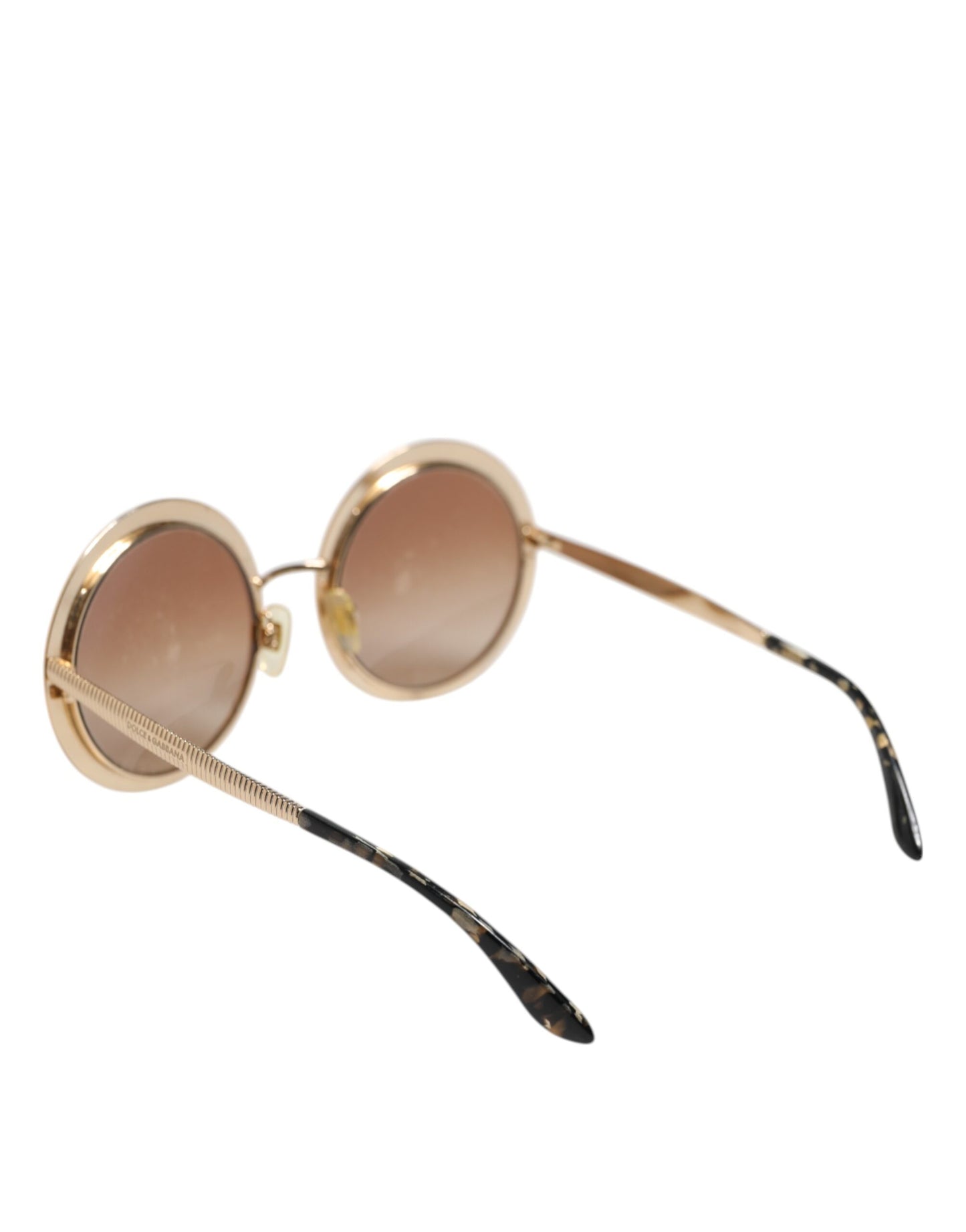 Dolce & Gabbana Gold Brown Gradient Round Frame DG2179 Eyewear Sunglasses