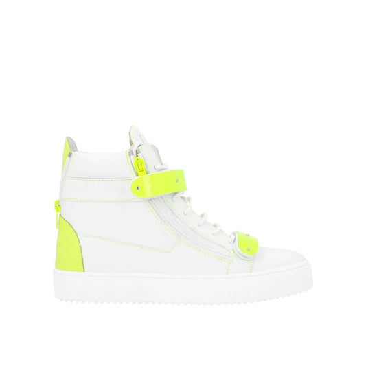 Giuseppe Zanotti White Calfskin High Top Sneakers