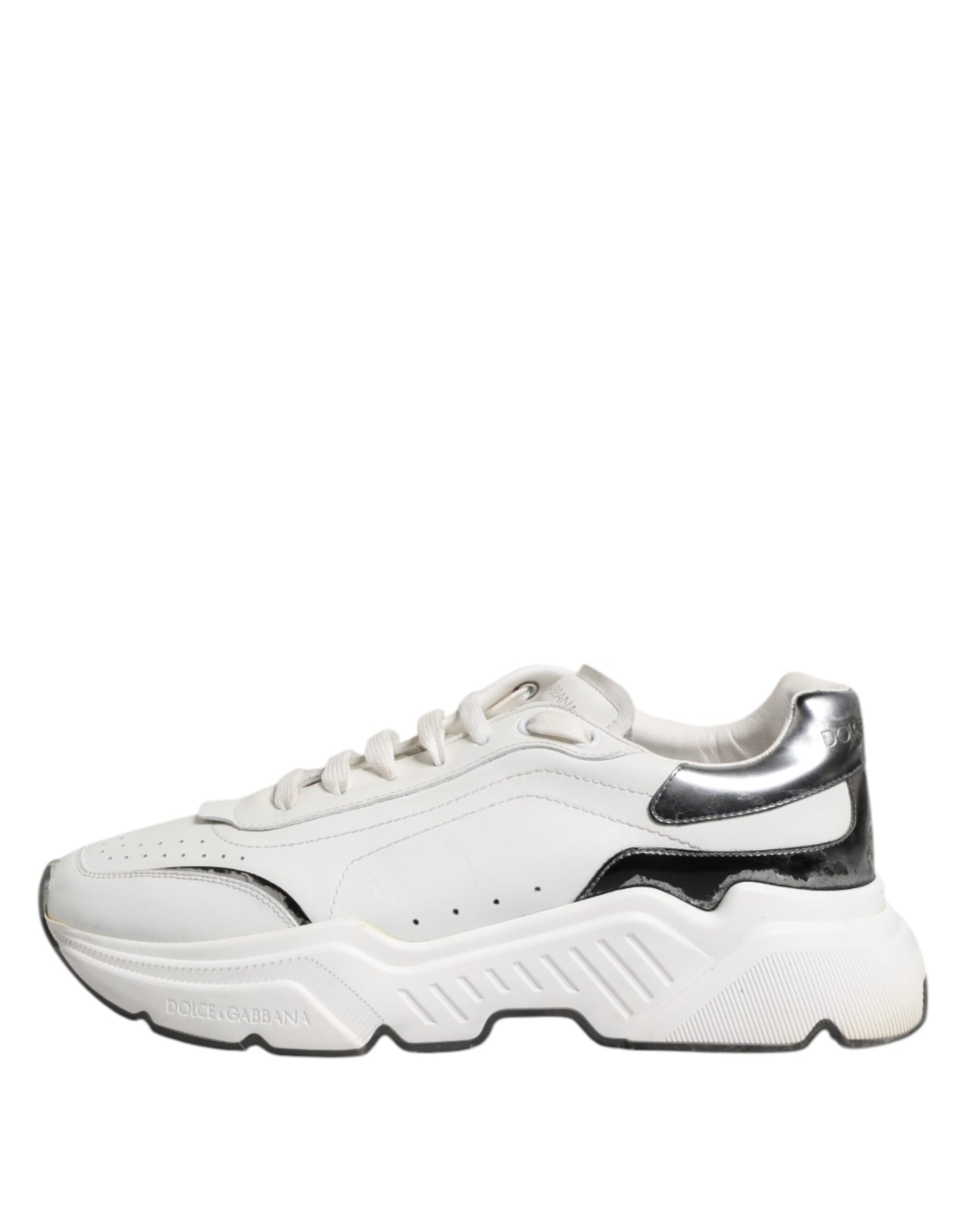 Dolce & Gabbana White Daymaster Leather Low Top Sneakers Shoes