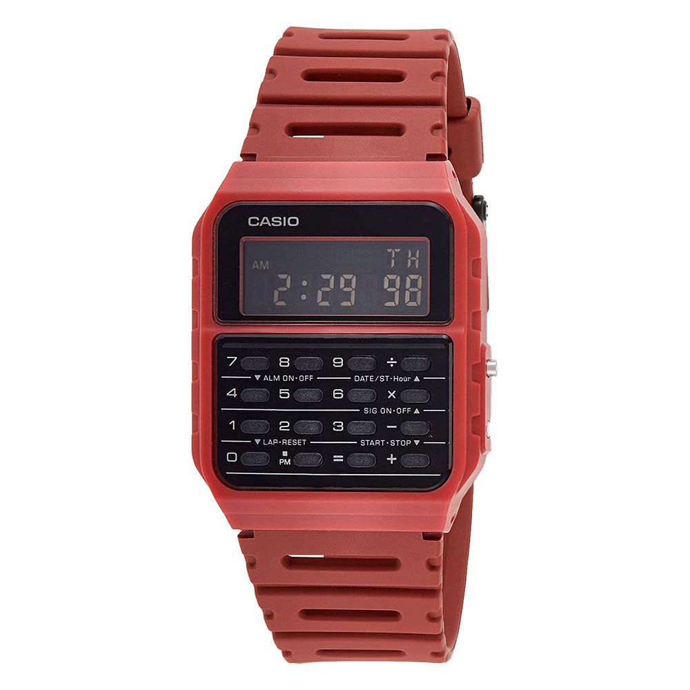 Casio Red Resin Digital Watch