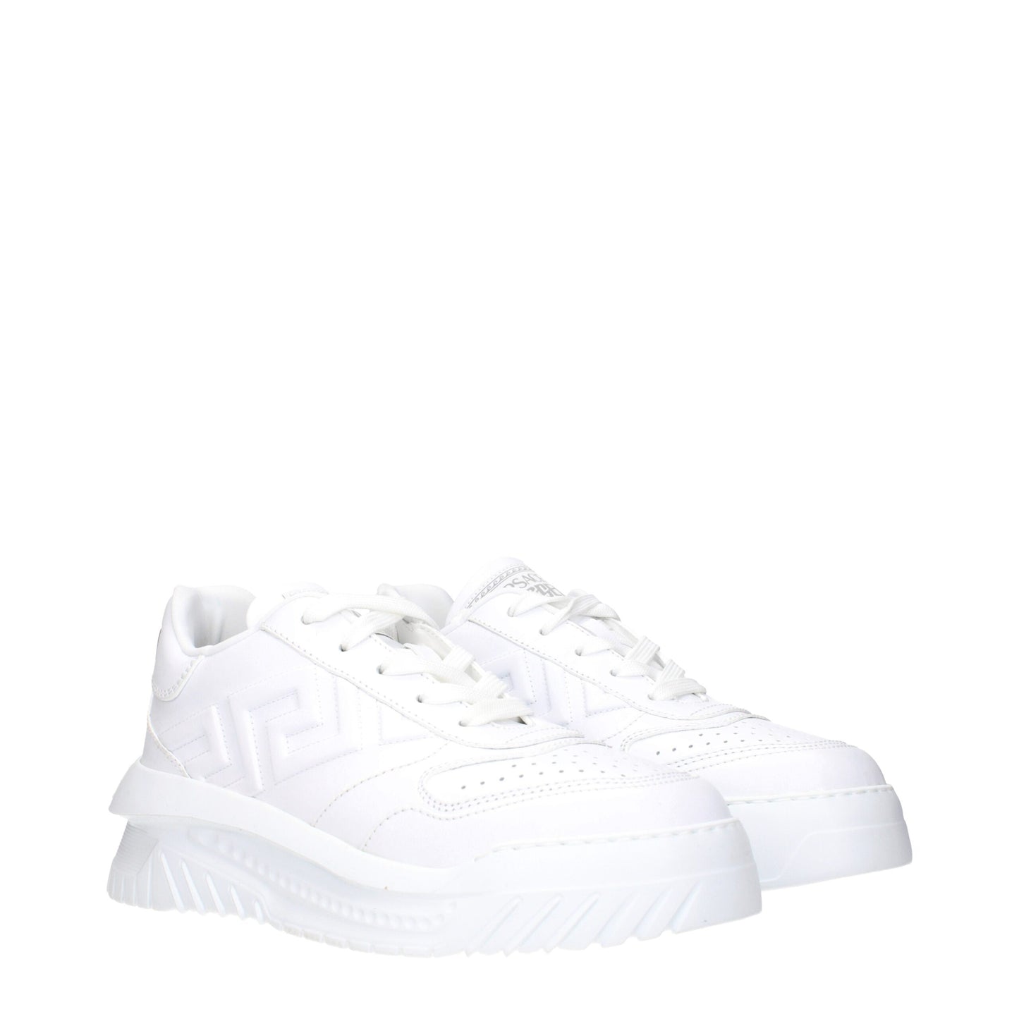Versace White Leather Sneakers