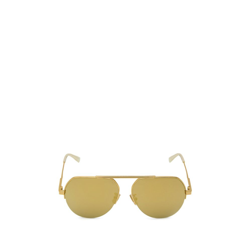 Bottega Veneta Gold Metal Sunglasses