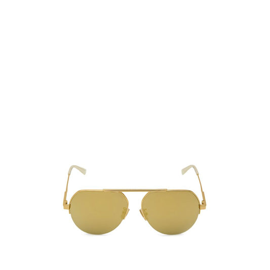 Bottega Veneta Gold Metal Sunglasses