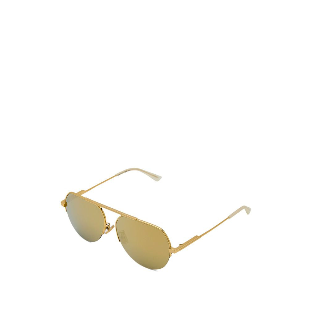 Bottega Veneta Gold Metal Sunglasses