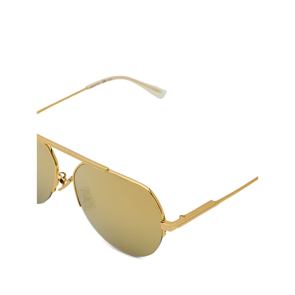Bottega Veneta Gold Metal Sunglasses