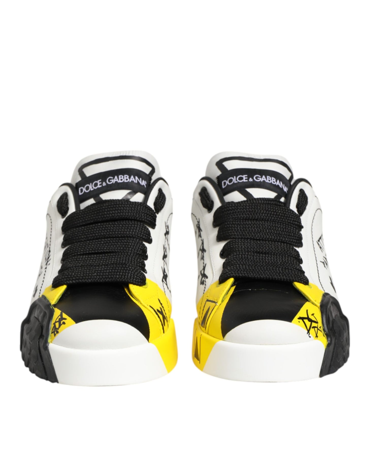 Dolce & Gabbana Multicolor Lettering Portofino Sneakers Shoes