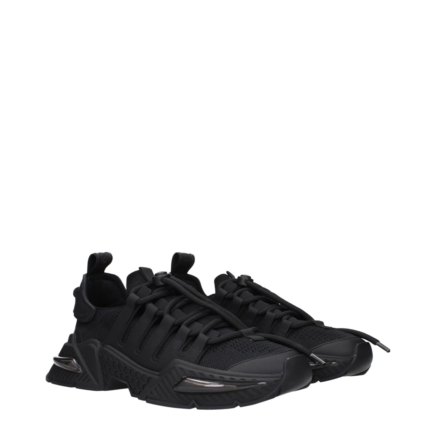 Dolce & Gabbana Black Fabric Athletic Sneakers