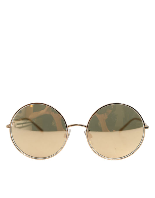 Dolce & Gabbana DG2215K Gold Plated Round Lenses Shade Eyewear Sunglasses