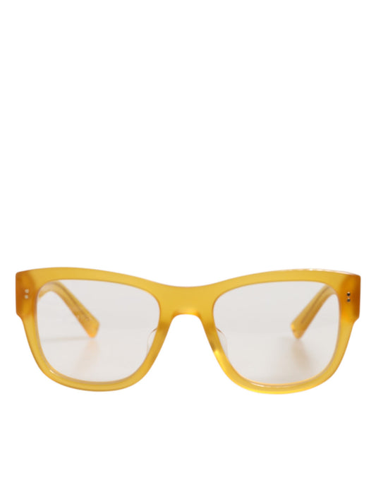 Dolce & Gabbana Yellow Acetate Eccentric Sartorial Sunglasses