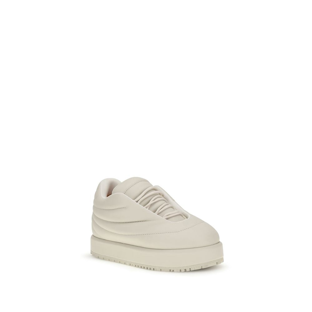 PDF Channel Cream Goatskin Platform Sneakers