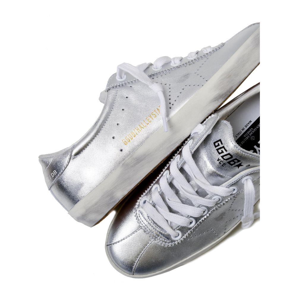 Golden Goose Gray Leather Men Sneaker